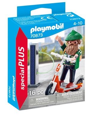 Playmobil, Special Plus, Hipster pe trotineta electrica, 70873