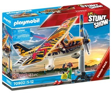 Playmobil, Stunt show, Spectacol de cascadorii: Avion cu elice Tigru, 70902