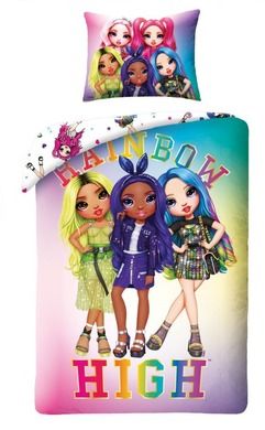 Rainbow High, set lenjerie de pat single, 140-200 cm