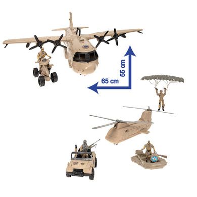 Smiki, Avion militar cu figurine, set