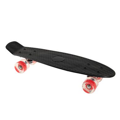 Smiki, placa skateboard tip fish cu roti LED, negru