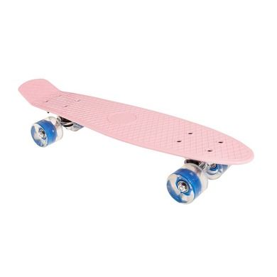 Smiki, placa skateboard tip fish cu roti LED, roz