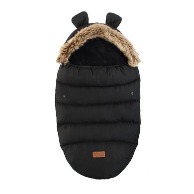 Smiki, sac de dormit cu urechiuse, negru