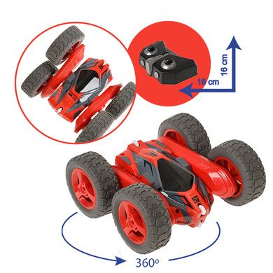 Smiki, Stunt Car, masinuta de cascadorii, vehicul cu telecomanda, rosu-negru