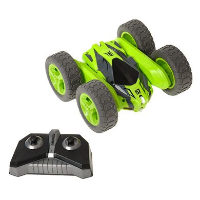 Smiki, Stunt Car, masinuta de cascadorii, vehicul cu telecomanda, verde-negru
