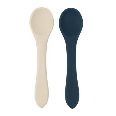 Smiki, Very Bunny, lingurite din silicon, bleumarin si bej, 2 buc.
