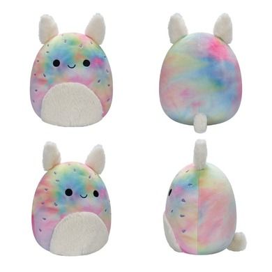 Squishmallows, Noe Rainbow Tie-Dye Sea Bunny, jucarie de plus, 19 cm