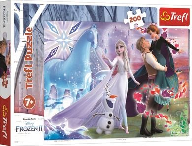 Trefl, Frozen 2, Lumea magica a surorilor, puzzle, 200 piese