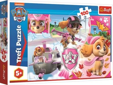 Trefl, Patrula Catelusilor, Skye in actiune, puzzle, 100 piese