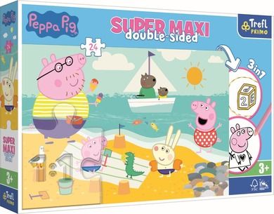 Trefl, Purcelusa Peppa, Super Maxi, puzzle, 24 piese