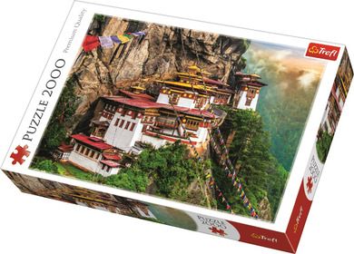 Trefl, Tiger's Nest, Bhutan, puzzle, 2000 piese