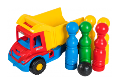 Wader, Multi Truck, basculanta cu popice, set de joaca