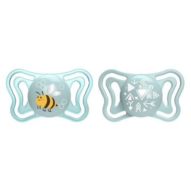 Chicco, Physioforma Light, suzeta din silicon, albastru, 2-6 m, 2 buc.