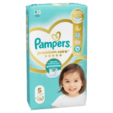 Pampers Premium Care, scutece marimea 5, 11-16 kg, 58 buc.