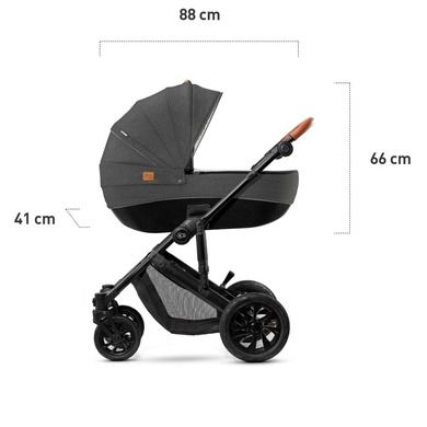 Kinderkraft, Prime, carucior multifunctional 2in1, negru + geanta Mommy Bag