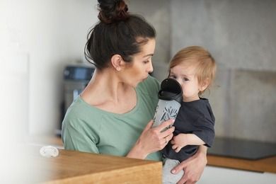 LOVI, Cana cu pai Active 350 ml Salt&Pepper, 12 m+