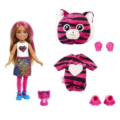 Barbie, Cutie Reveal, Chelsea Tigru, papusa de serie Jungla