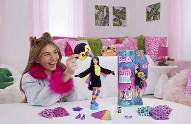 Barbie, Cutie Reveal, Tucan, papusa de serie Jungla