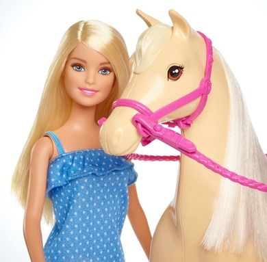 Barbie, papusa si cal, set de joaca