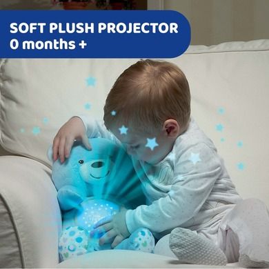 Chicco, First Dreams, Ursulet cu proiector, albastru