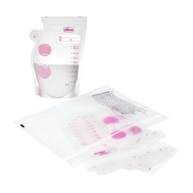 Chicco, pungi pentru stocarea laptelui matern, 250 ml, 30 buc.