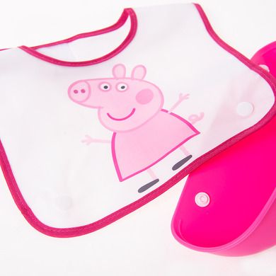 Cool Club, Baveta cu buzunar pentru fete, roz, imprimeu Peppa Pig