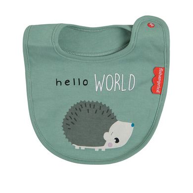 Cool Club, Baveta pentru bebelusi, ecru, verde, imprimeu Fisher-Price, set 3 buc.