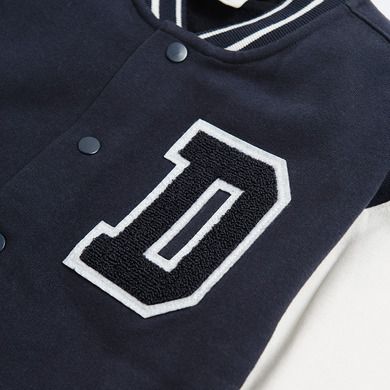 Cool Club, Bluza cu capse pentru baieti, alb-bleumarin, imprimeu Major league team