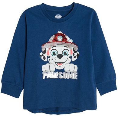 Cool Club, Bluza cu maneca lunga pentru baieti, bleumarin, imprimeu Marshall, Patrula Catelusilor