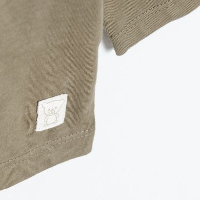 Cool Club, Bluza cu maneca lunga pentru baieti, kaki, imprimeu ursulet