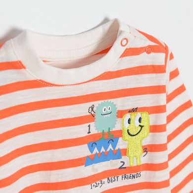 Cool Club, Bluza cu maneca lunga pentru baieti, portocaliu-alb