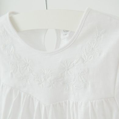 Cool Club, Bluza cu maneca lunga pentru fete, alb, imprimeu flori