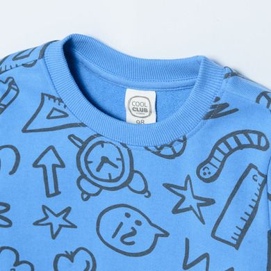Cool Club, Bluza pentru baieti, albastru, imprimeu What