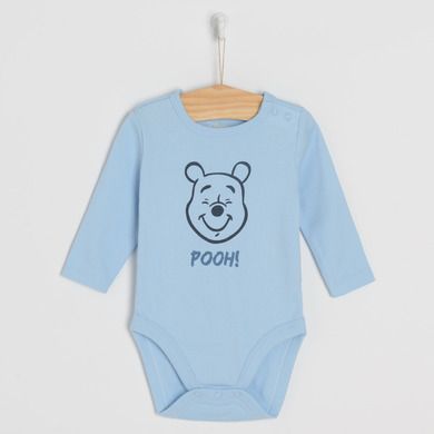 Cool Club, Body cu maneca lunga pentru baieti, albastru, bleumarin, imprimeu Winnie the Pooh, set, 3 buc.