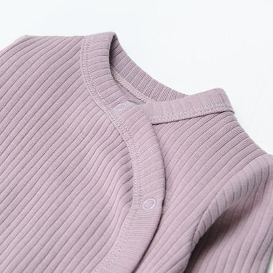 Cool Club, Body cu maneca lunga pentru fete, din tricot striat, mov