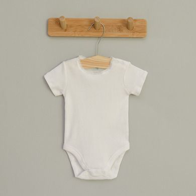 Cool Club, Body cu maneca scurta din bumbac organic pentru fete, culoare roz si alb, set 2 buc.