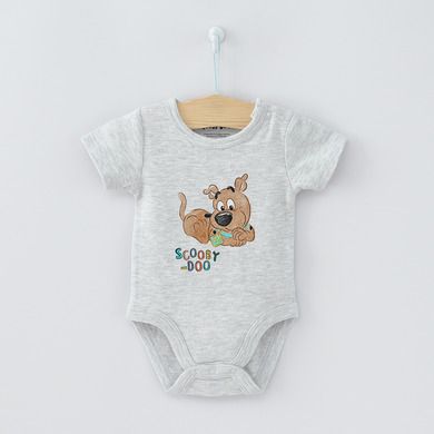 Cool Club, Body cu maneca scurta pentru baieti, bumbac organic, mix de culori, imprimeu Scooby-Doo, set 3 buc.
