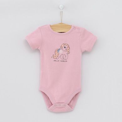 Cool Club, Body cu maneca scurta pentru fete, mix de culori, imprimeu My Little Pony, set 3 buc.