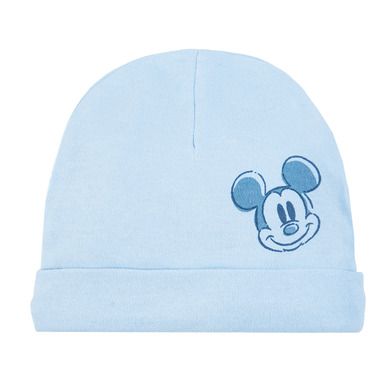 Cool Club, Caciula pentru baieti, gri, albastru, imprimeu Mickey Mouse, set 2 buc.
