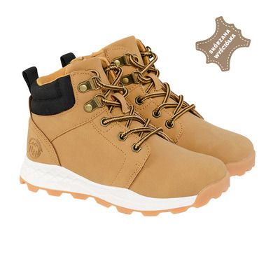 Cool Club, Ghete pentru baieti, galben mustar, brant din piele