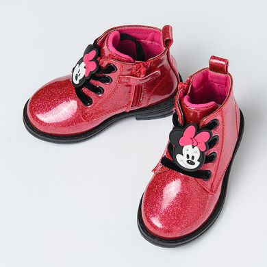 Cool Club, Ghete pentru fete, roz, brant din piele, imprimeu Minnie Mouse