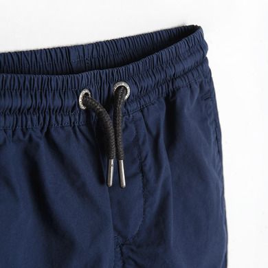 Cool Club, Pantaloni din material textil pentru baieti, bleumarin, imprimeu Let's go