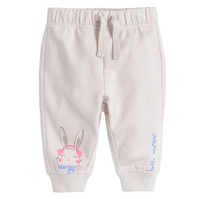 Cool Club, Pantaloni trening pentru fete, bej deschis, violet, set 2 buc.