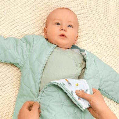 Cool Club, Pijama calduroasa tip salopeta pentru bebelusi, menta verde