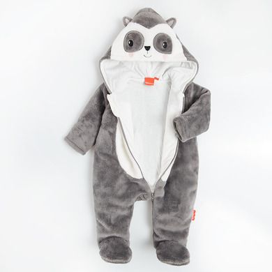 Cool Club, Pijama tip salopeta calduroasa pentru copii, gri, Fisher-Price