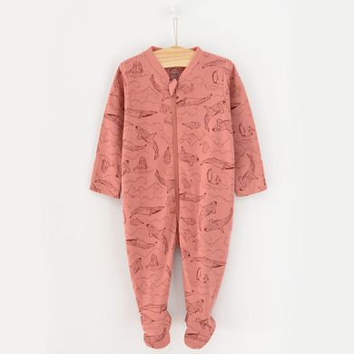 Cool Club, Pijama tip salopeta pentru baieti, bumbac organic, mix de culori, imprimeu animale acvatice, set 2 buc.