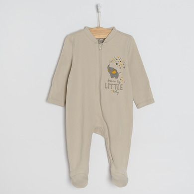Cool Club, Pijama tip salopeta pentru baieti, gri, bej, set 2 buc.