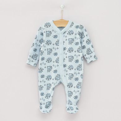 Cool Club, Pijama tip salopeta pentru bebelusi, mix de culori, imprimeu locuitorii padurii, set 3 buc.