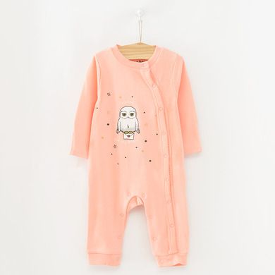 Cool Club, Pijama tip salopeta pentru fete, bumbac organic, mix de culori, imprimeu Harry Potter, set 3 buc.