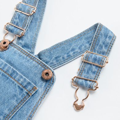 Cool Club, Sarafan de blugi pentru fete, denim, imprimeu inimioare